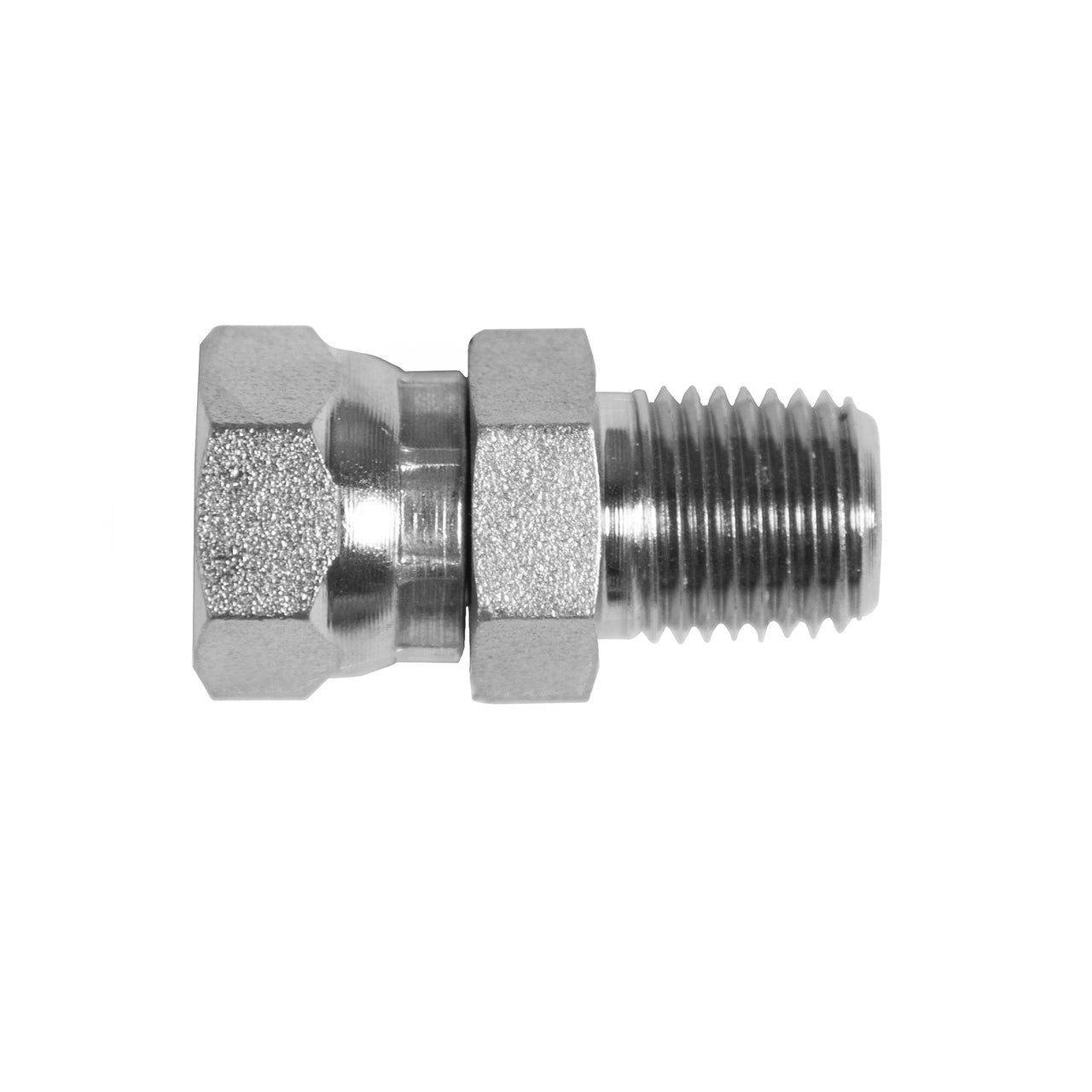 Swivel Adapter Union 1/4" male 1/4" female for airless sprayer hoses.