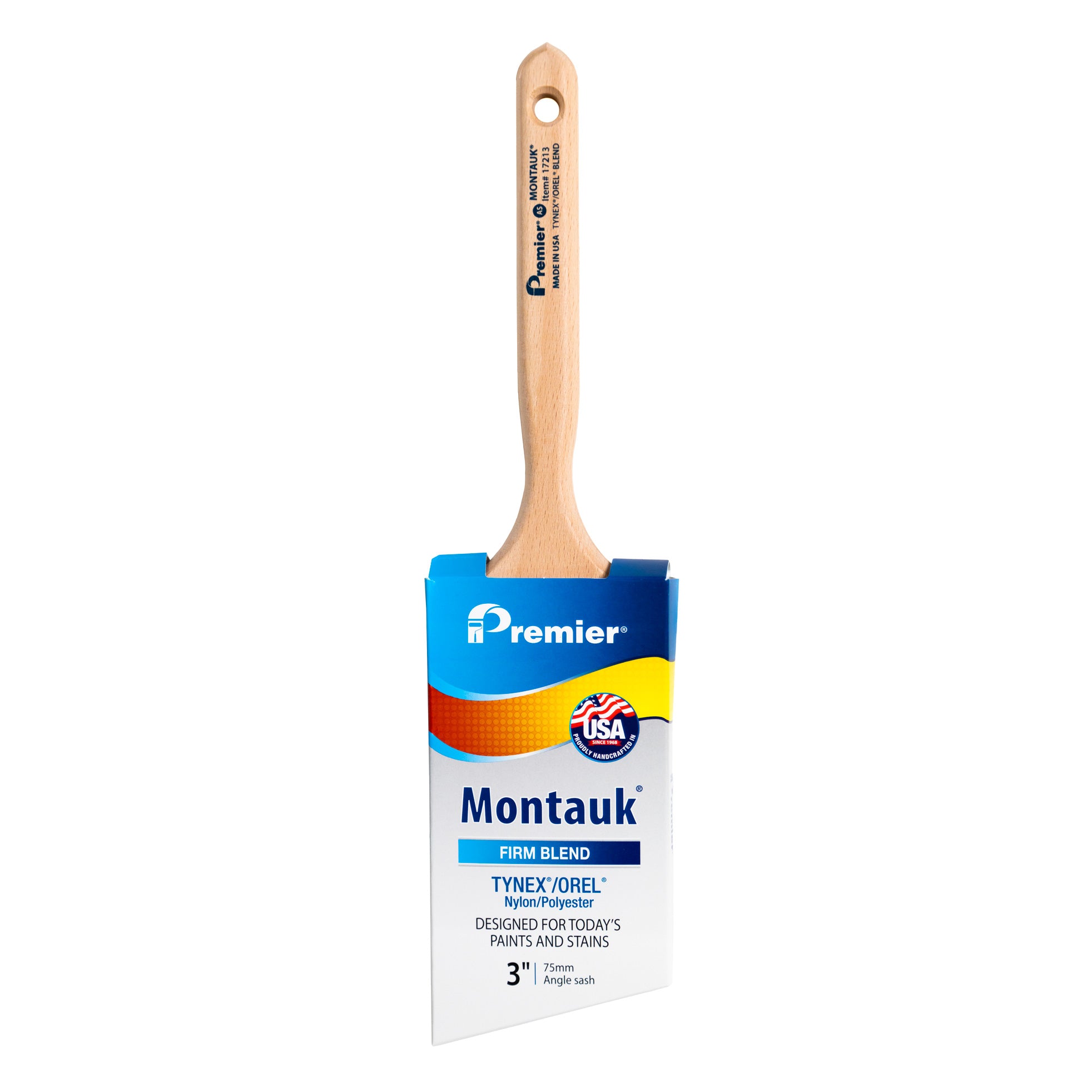 Montauk Angle Sash Paint Brush, Nylon/Polyester, 3-In.