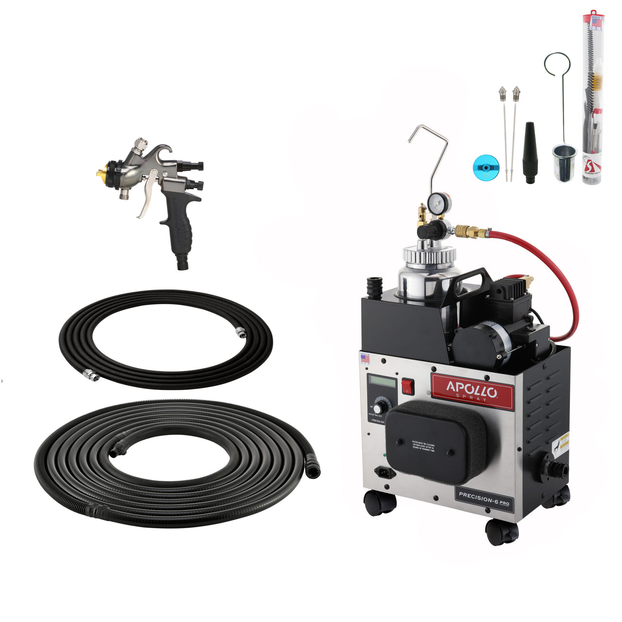 Apollo HVLP Precision-6 PRO with Pressure Pot System - Plus Package Paint Life Supply Co.