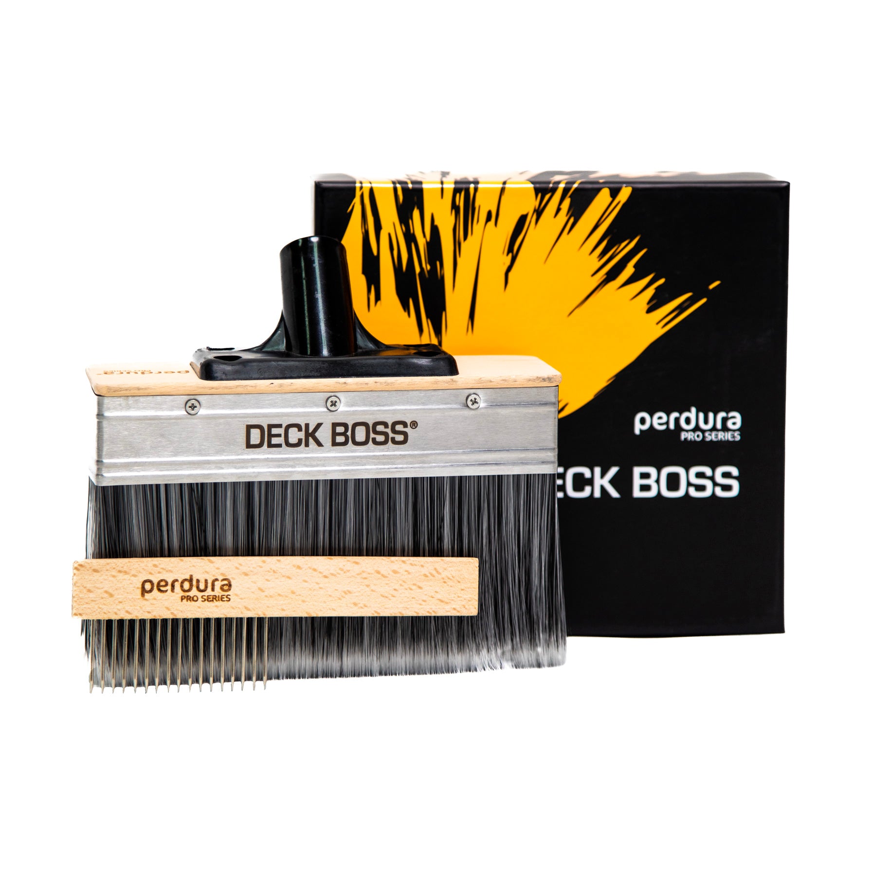 Deck Stain Brush Applicator - Deck Boss by Perdura - 7 inch Paint Brush - Stain Seal and Paint for Floor and Fence - Brush Tool for Water and Oil