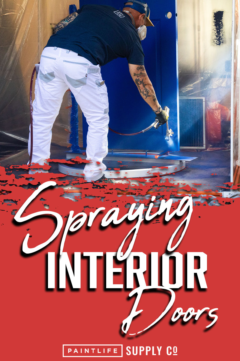 Spraying interior doors with The Idaho Painter