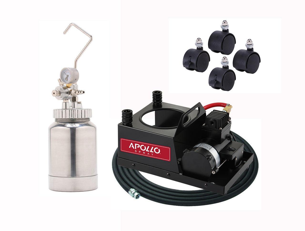 Apollo remote pot kit for HVLP system.