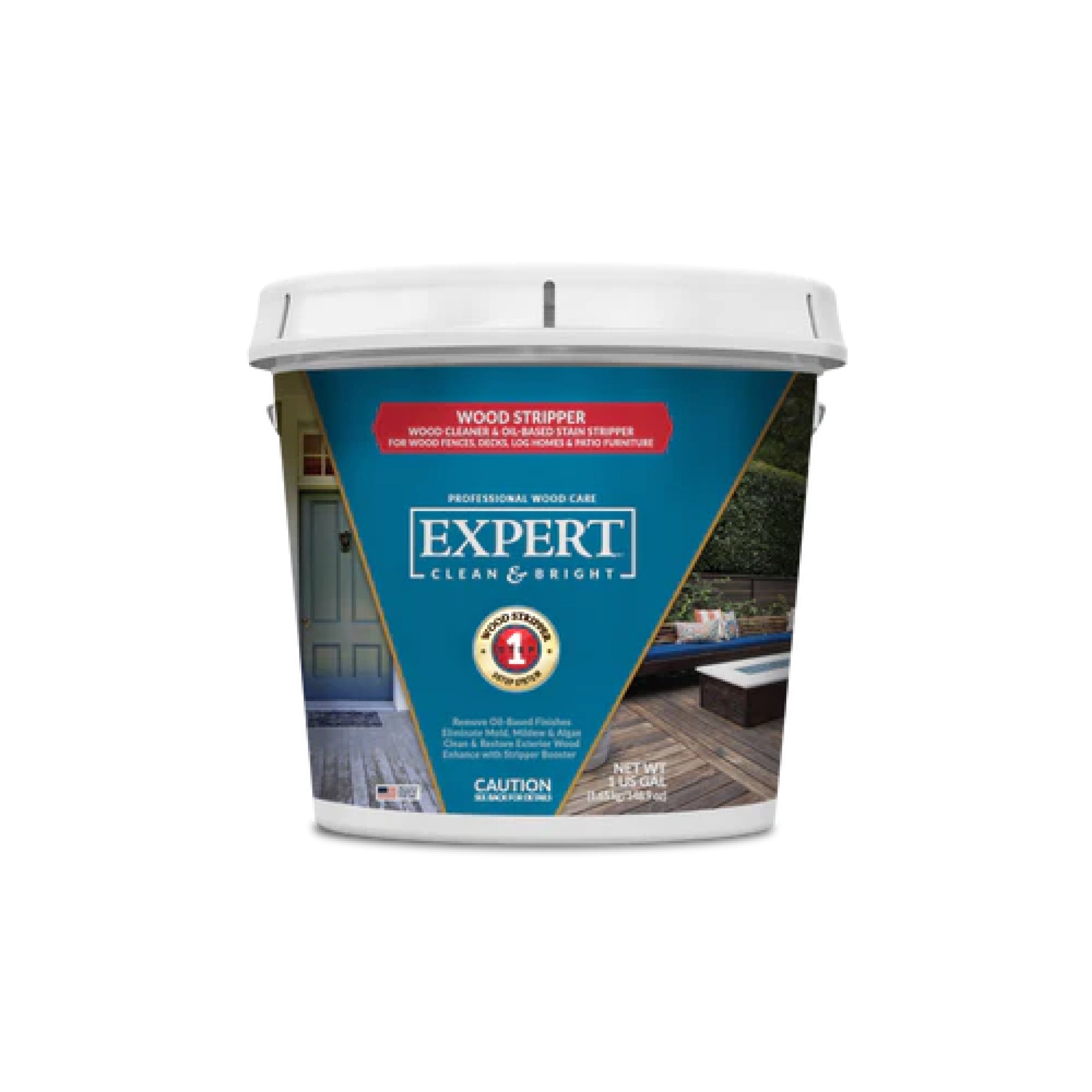 Expert Clean & Bright Wood Stripper: Deck Stain Remover 1 Gallon Paint Life Supply Co