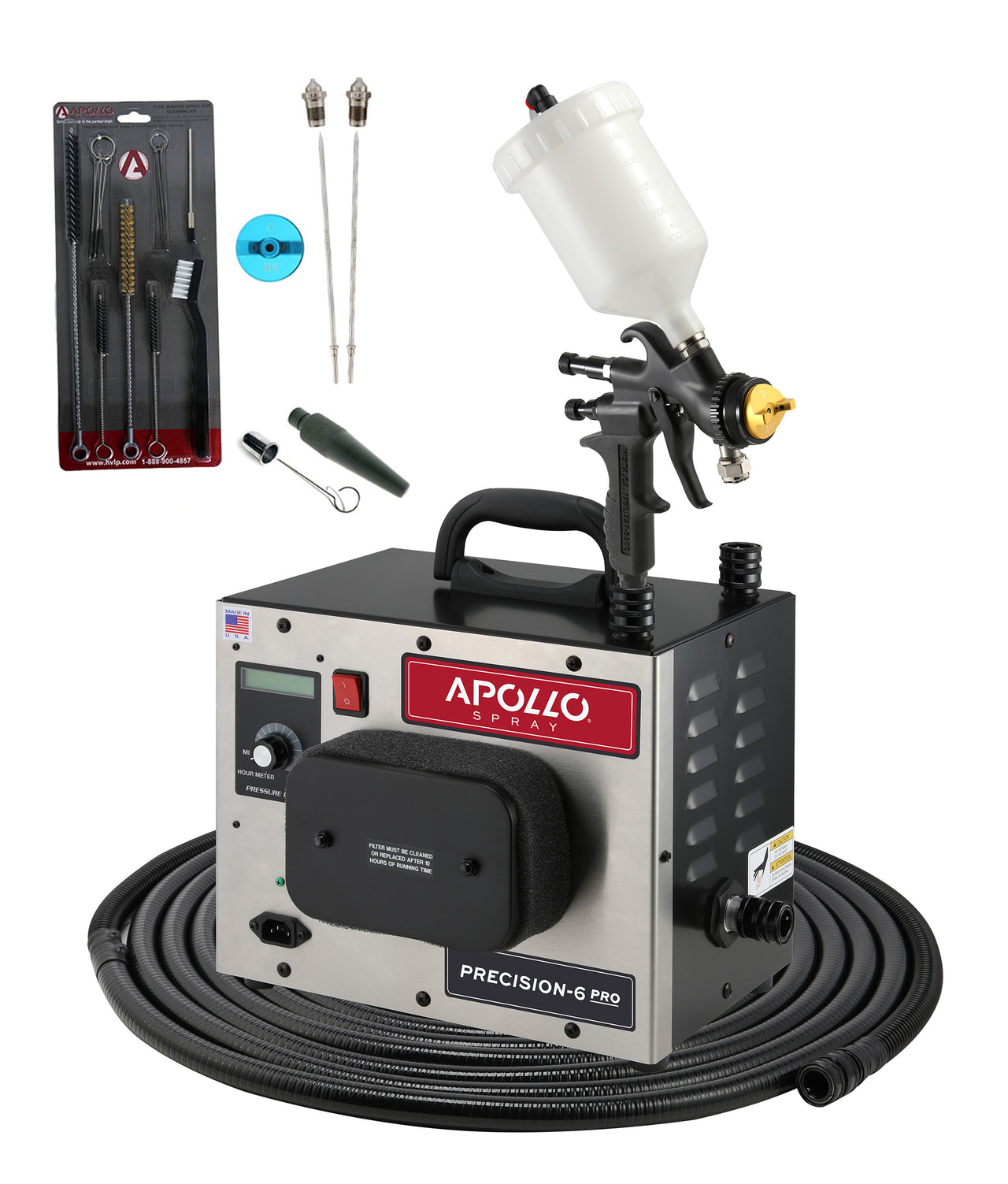 Apollo HVLP Precision-6 PRO Turbo Paint Spray System with new Black Edition Gun.  Now at Paint Life Supply Co.