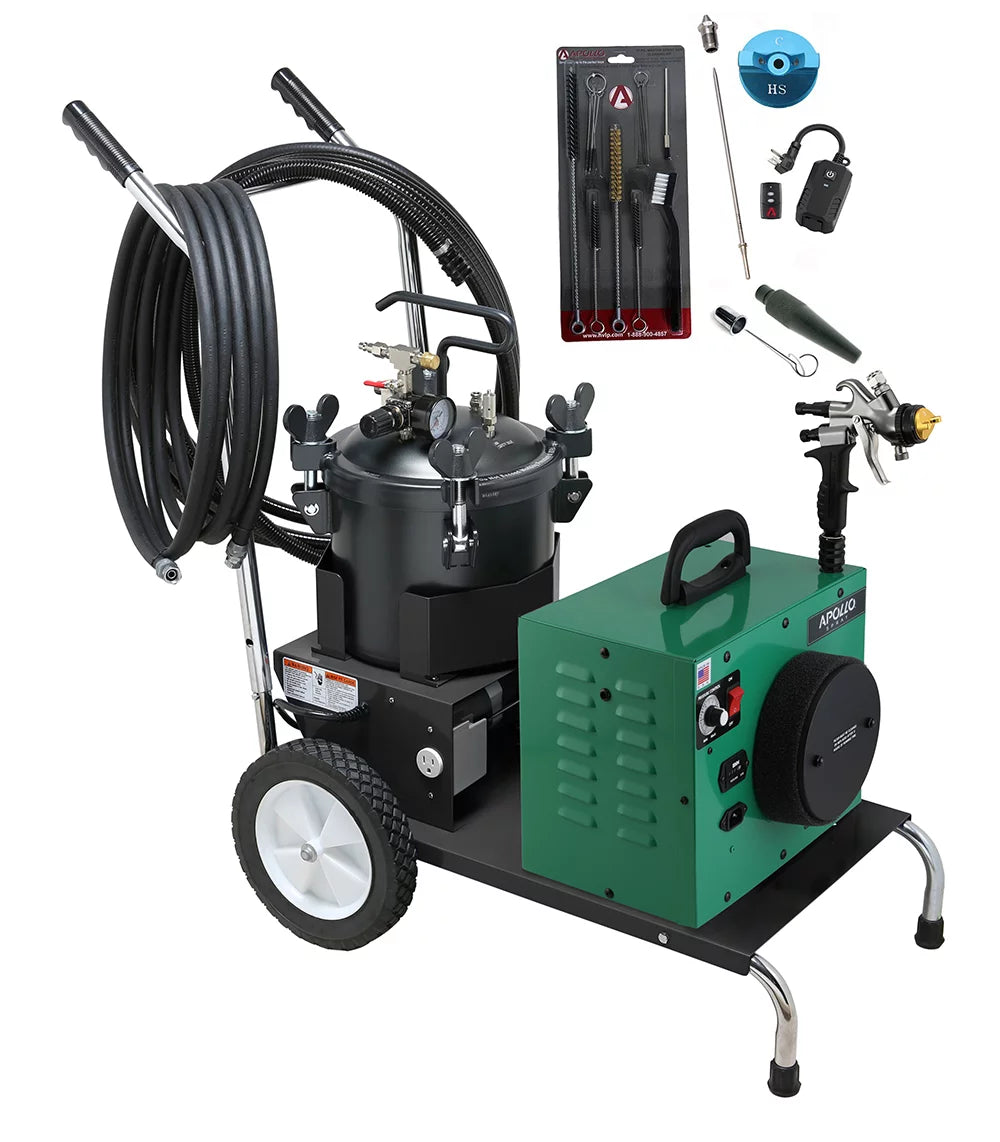 NEW Apollo POWER-6 VS HVLP Paint Spray System with 2.5 Gallon Cart System
