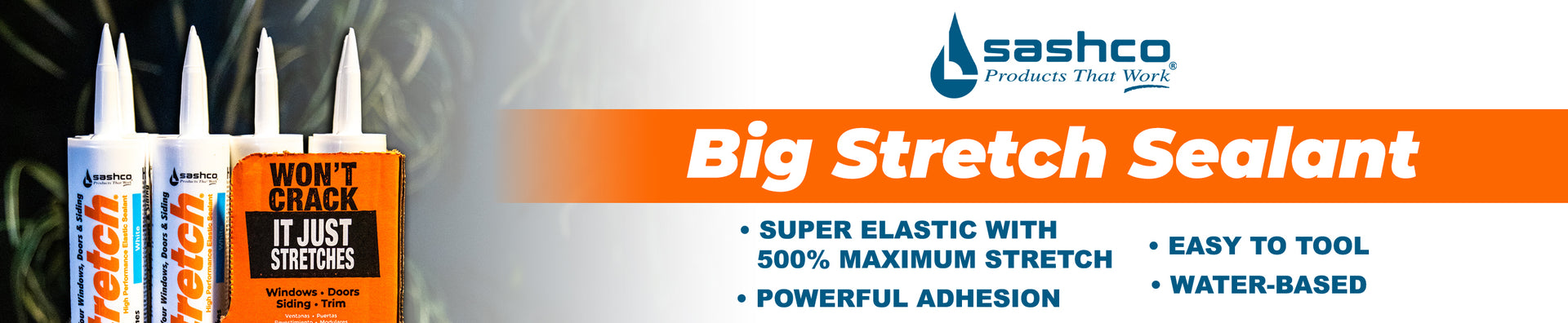 Sashco Big Stretch sealant for professional painters. Paint supplies and more.