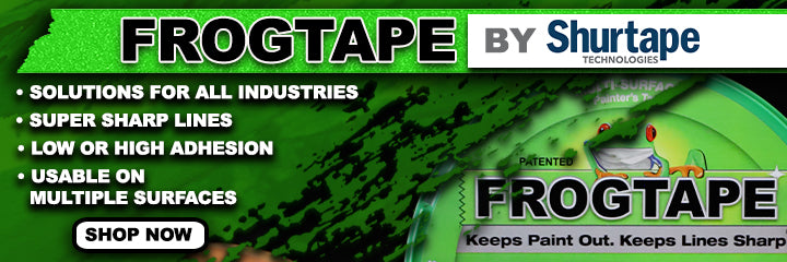 FrogTape painters tape.  Paint supplies for pro painters