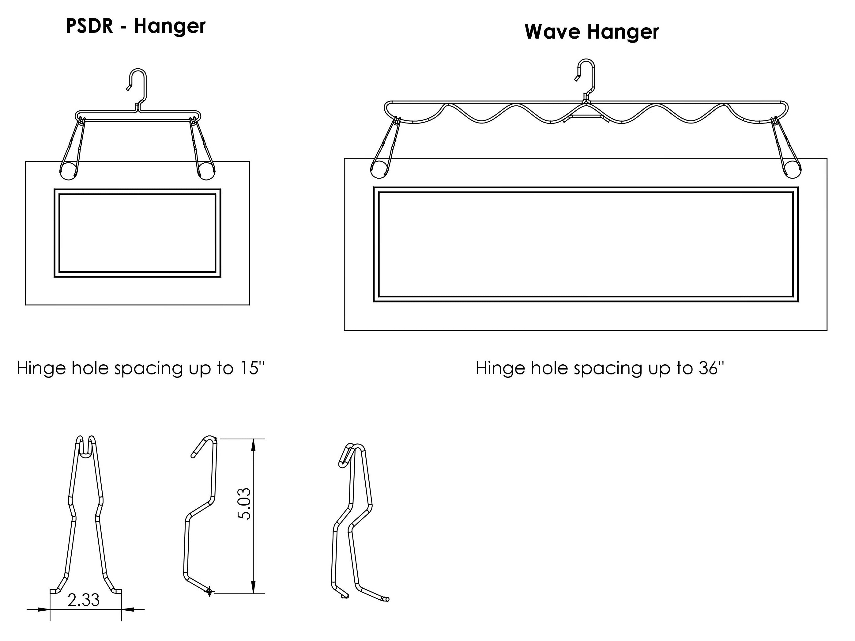 Wave Hangers for PSDR